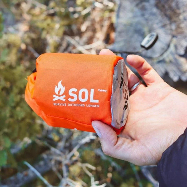 SOL - EMERGENCY BIVVY WITH RESCUE WHISTLE ORANGE