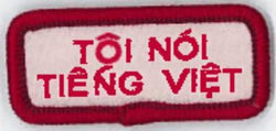 BADGE - BANDE DE LANGUE - VIETNAMIEN